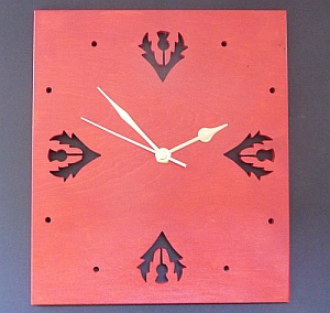 Rectangular Thistle Clock