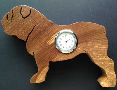 Shaped Bulldog Clock