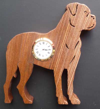 Shaped Bull Mastiff Clock