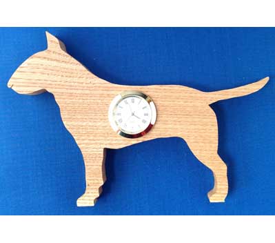 Shaped Bull terrier Clock