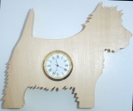 Shaped Westie Clock