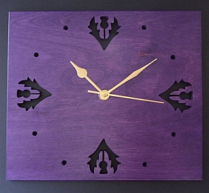 Purple Thistle Clock