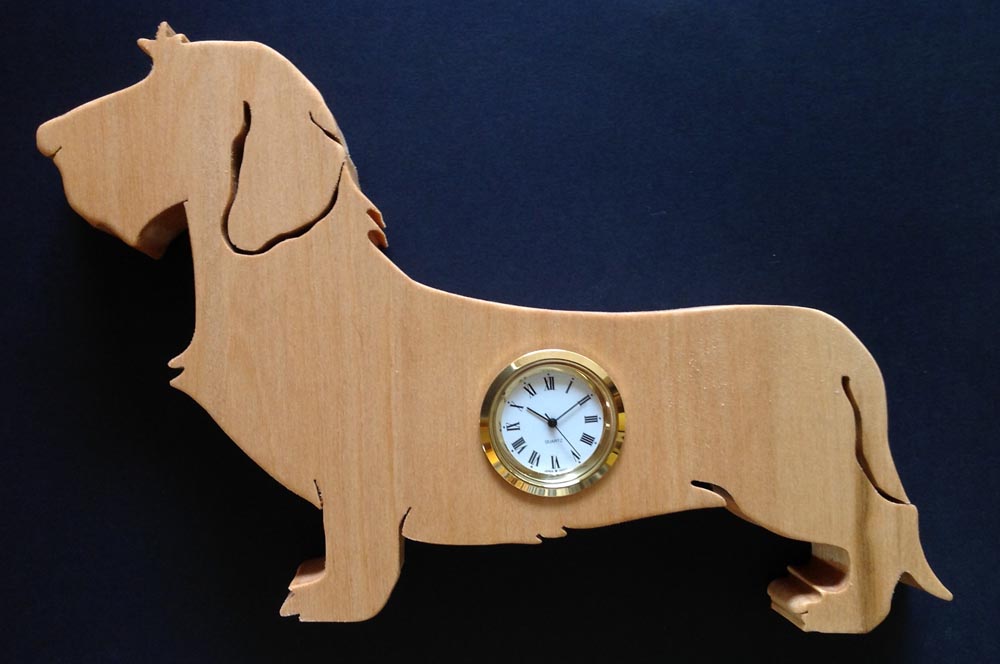 wire haired dachshund Clock